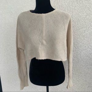 COTTON CANDY cropped knit long sleeve sw